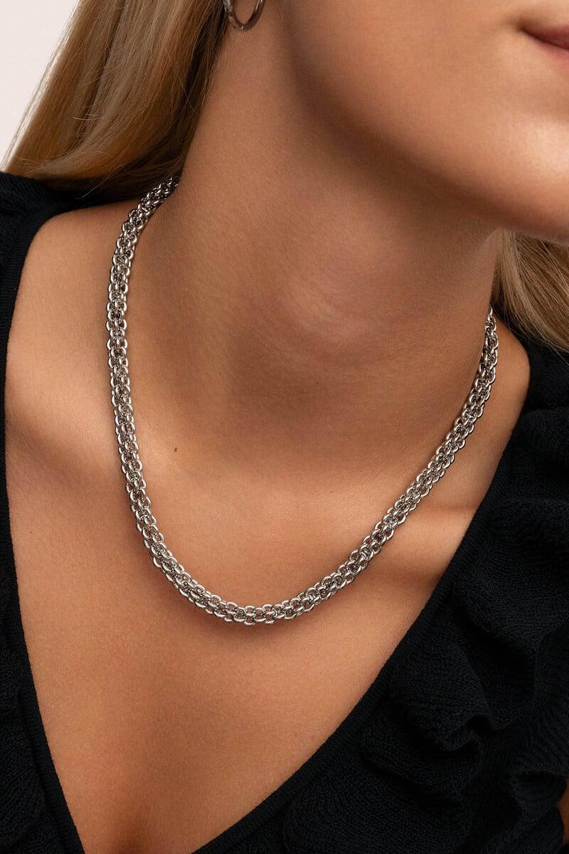 Cortefiel Collar Big Rope Acero