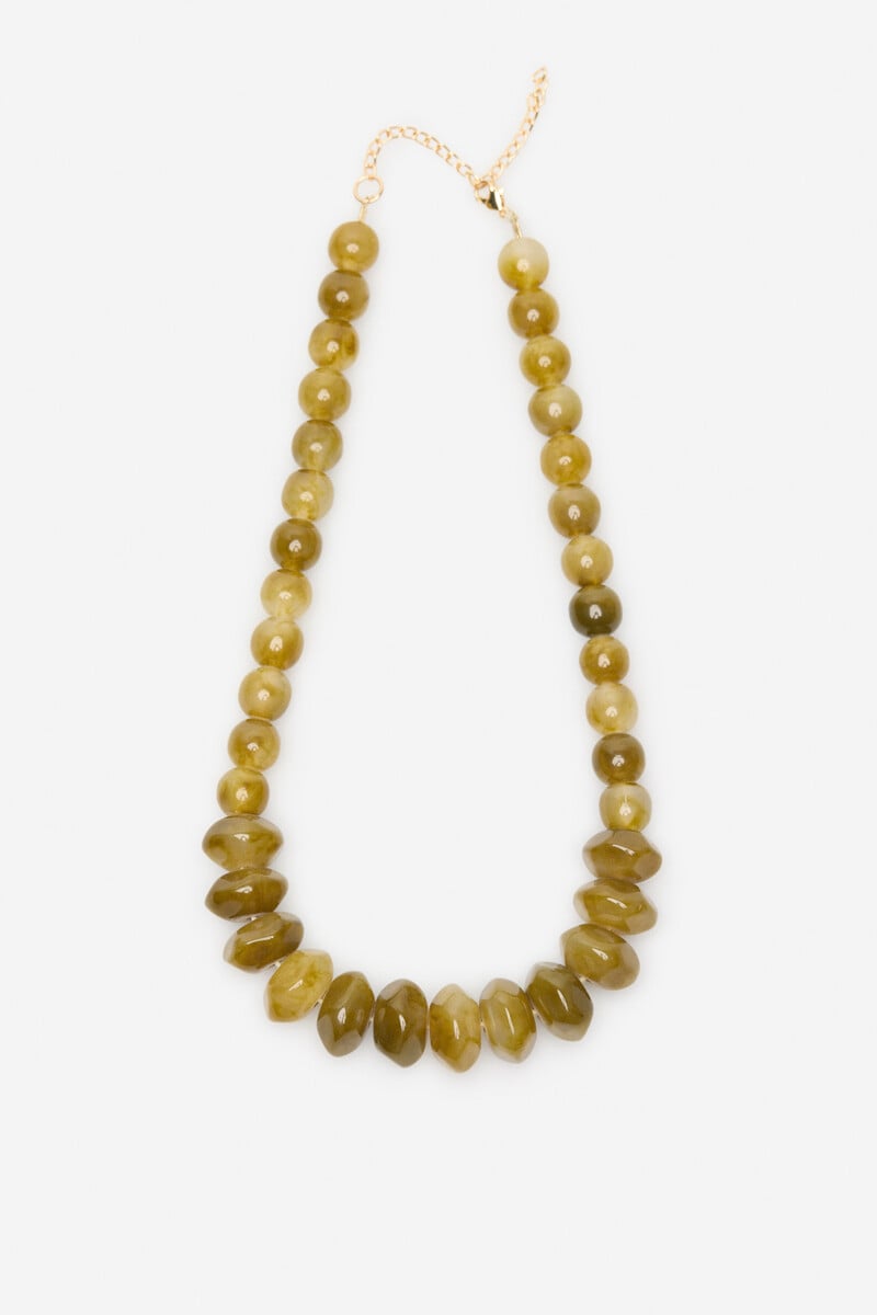 Cortefiel Collar cuentas resina