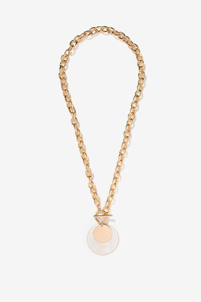 Cortefiel Collar de cadena con colgantes