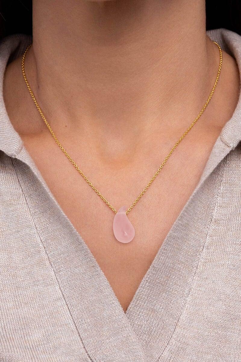 Cortefiel Collar Gota Crush Baño Oro