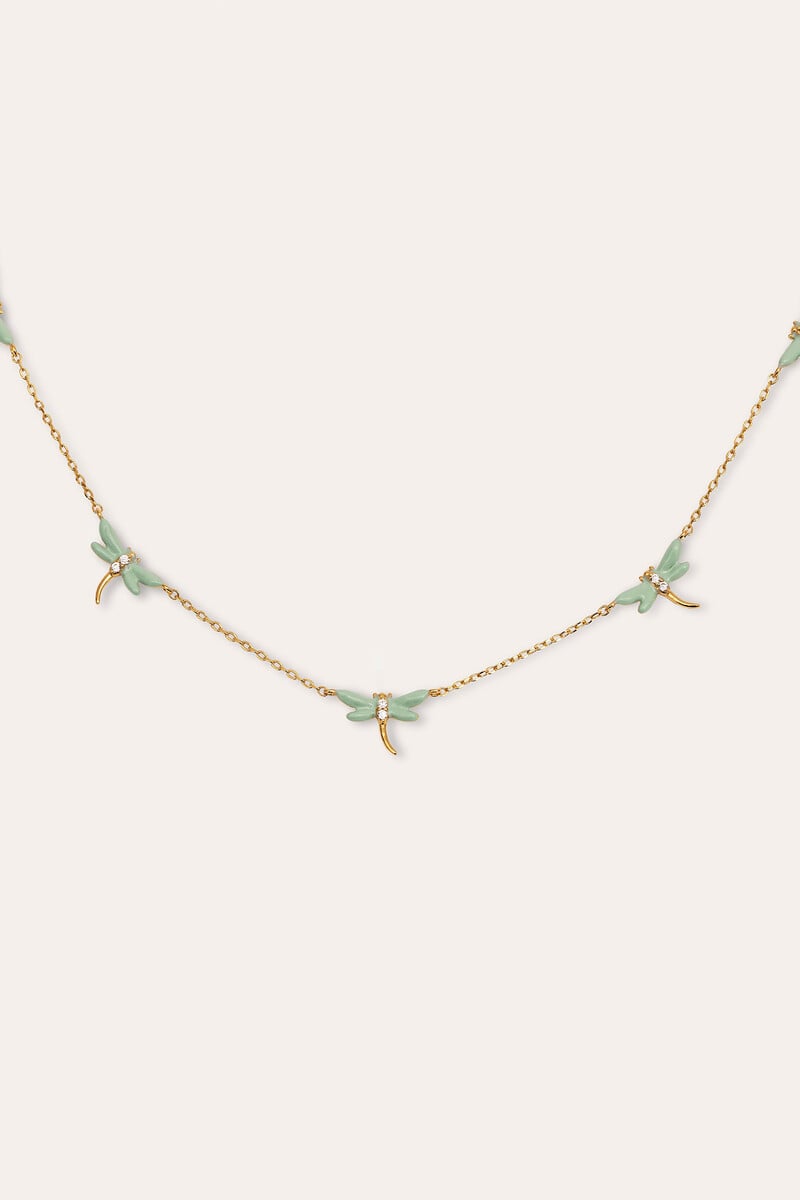 Cortefiel Collar Libélula Baño Oro
