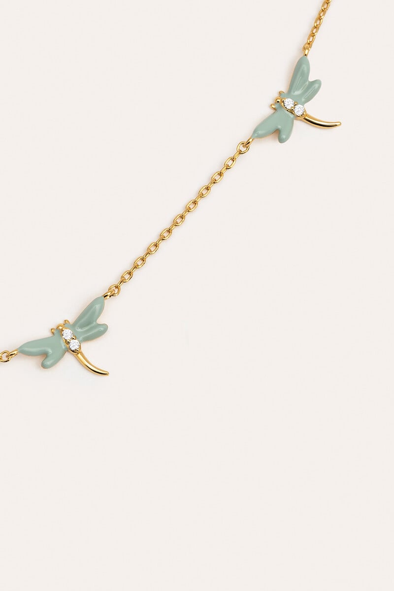 Cortefiel Collar Libélula Baño Oro