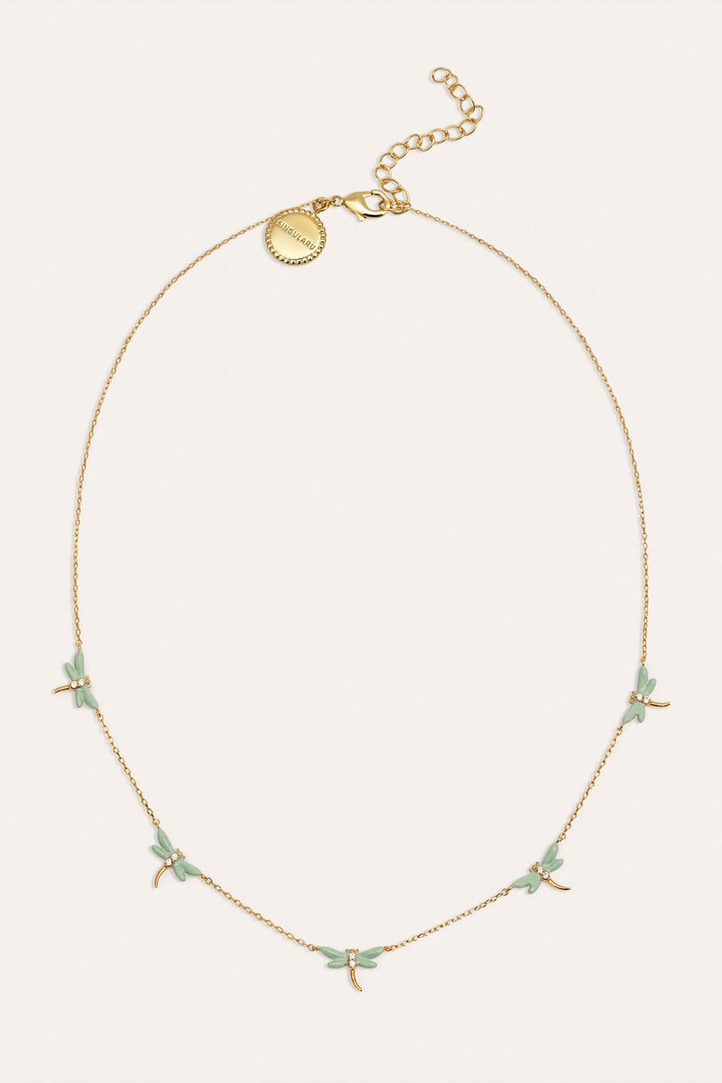 Cortefiel Collar Libélula Baño Oro