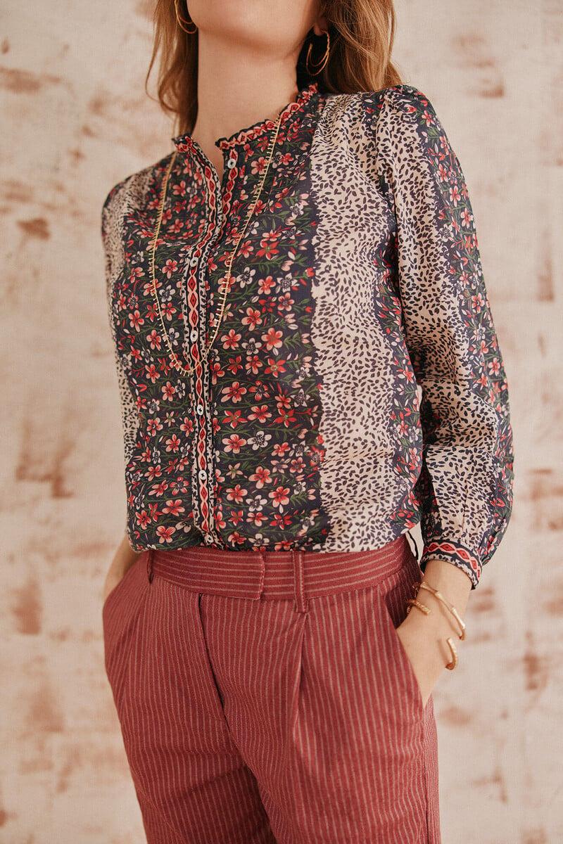 Cortefiel Creta. Blusa Estampada