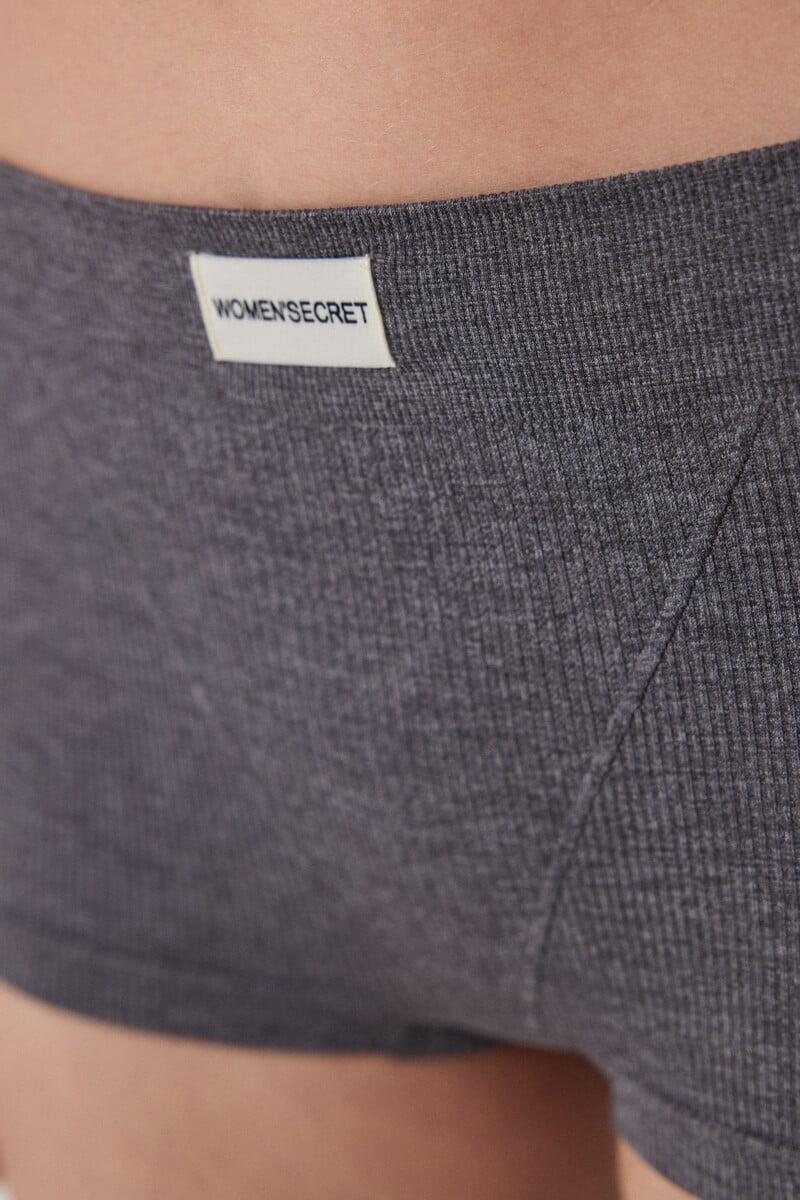 Cortefiel Culotte Canalé Gris Seamless