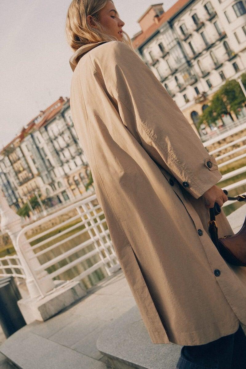 Cortefiel Danae. Gabardina Larga Oversize