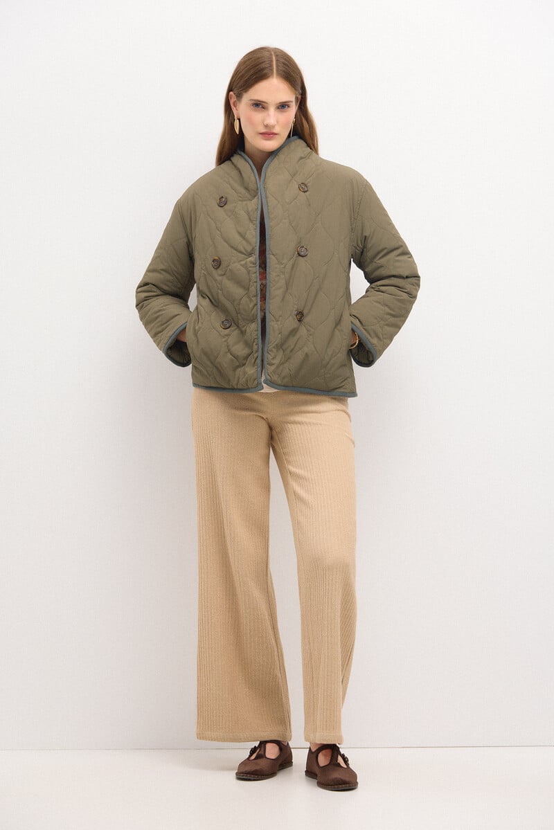 Cortefiel Diana. Chaqueta Acolchada Con Botones