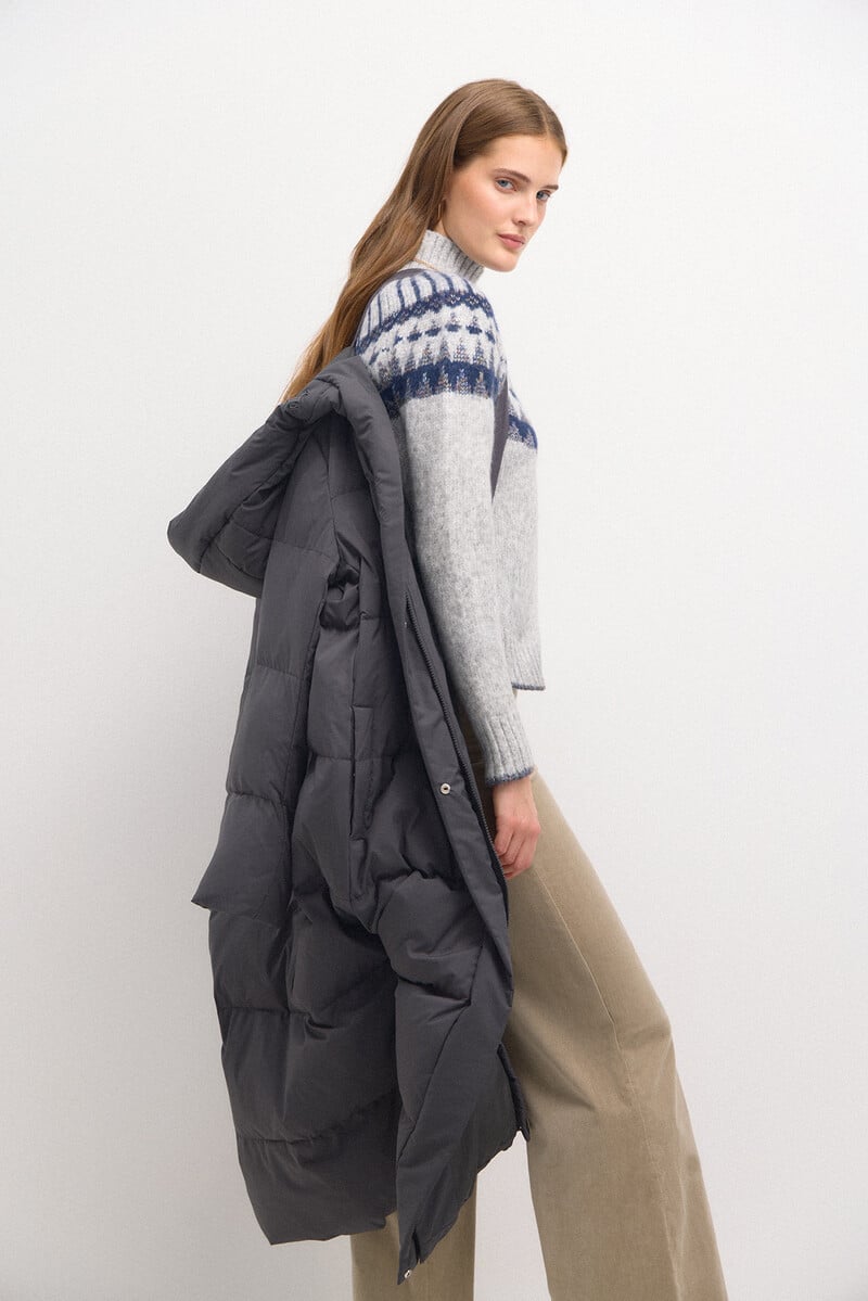 Cortefiel Donna. Anorak Largo Acolchado