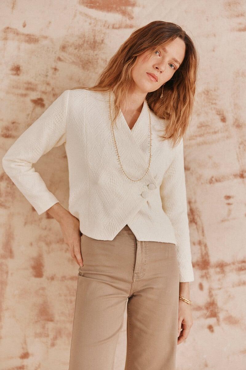 Cortefiel Elia. Chaqueta Jacquard