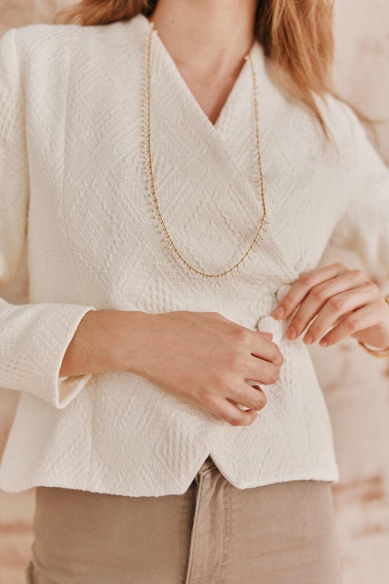 Cortefiel Elia. Chaqueta Jacquard