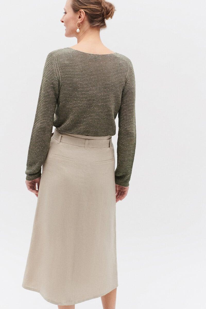 Cortefiel Falda Agnes 100 % Lino