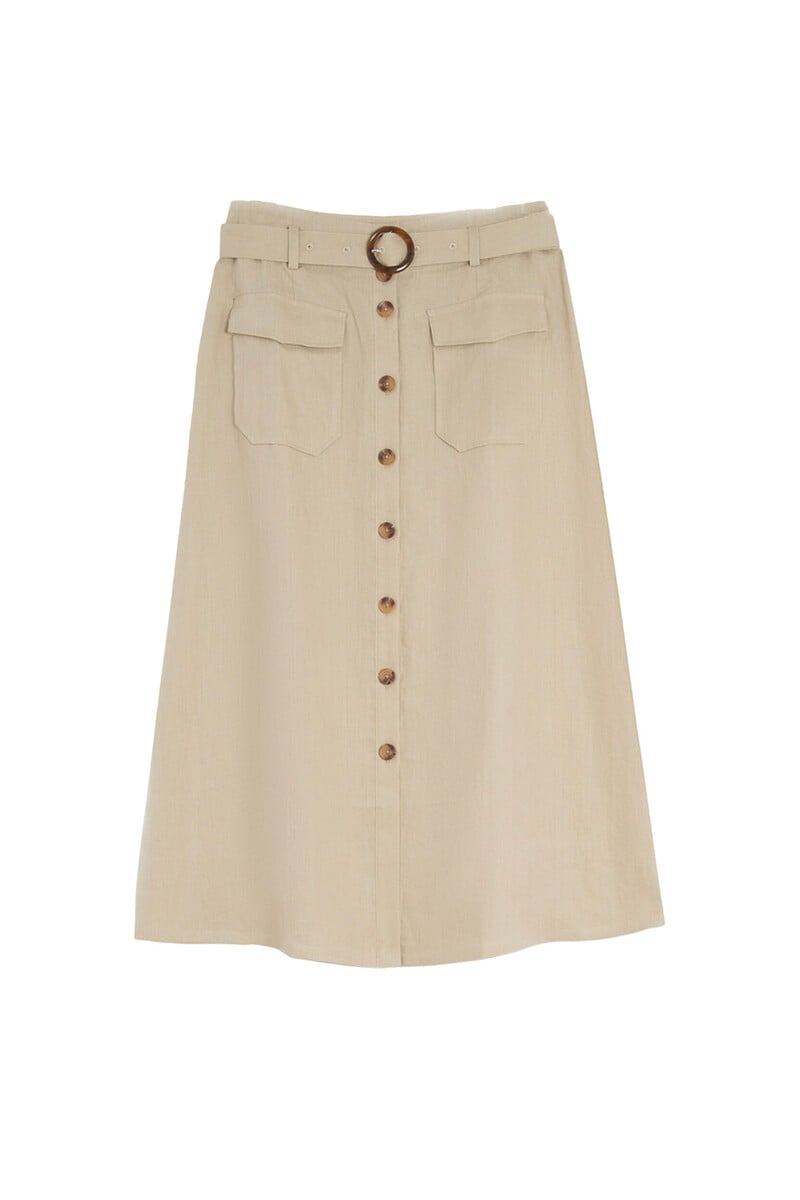 Cortefiel Falda Agnes 100 % Lino