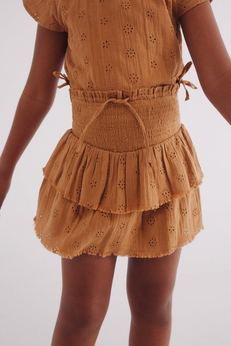 Cortefiel Falda Bordado Suizo Niña