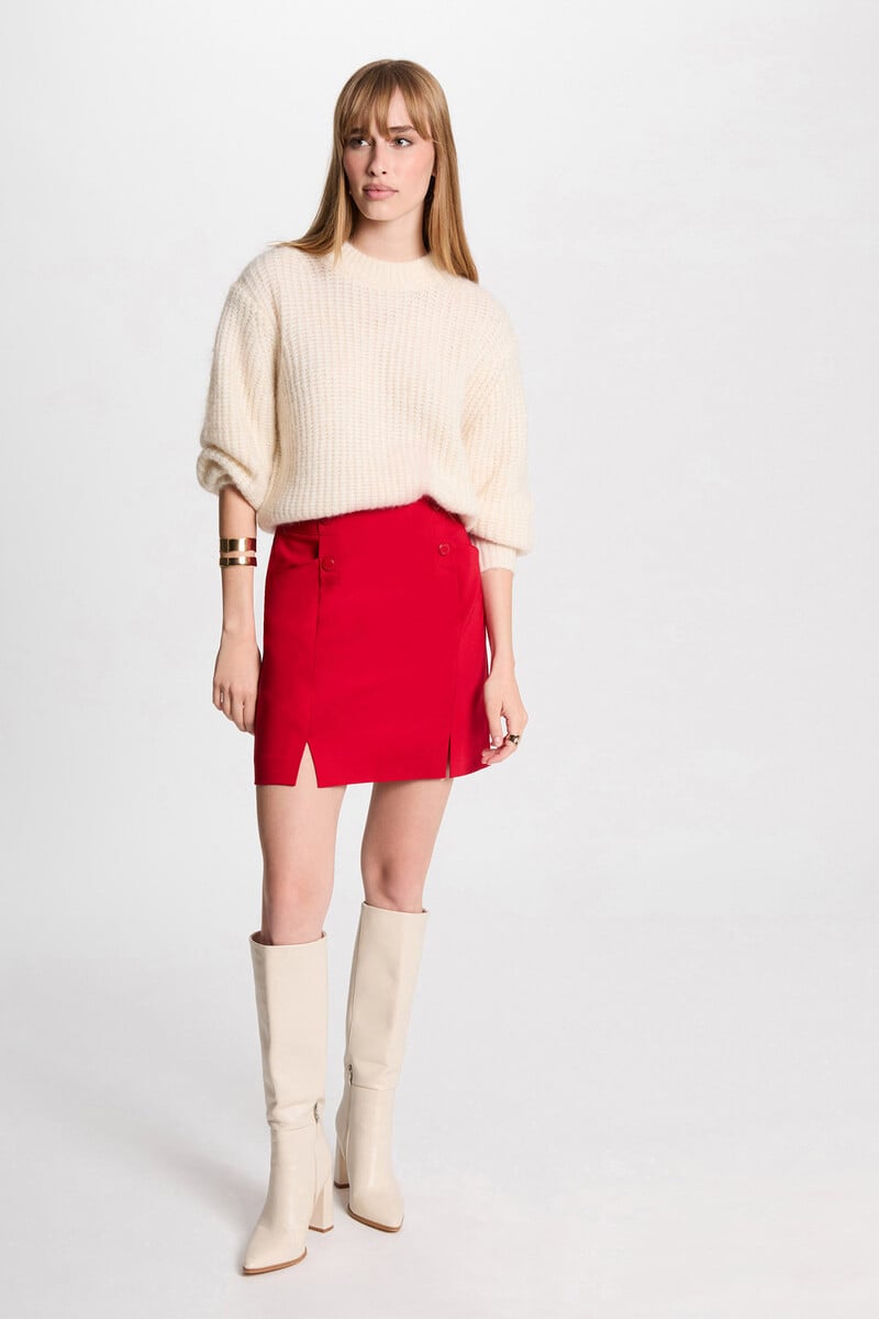 Cortefiel Falda corta con botones