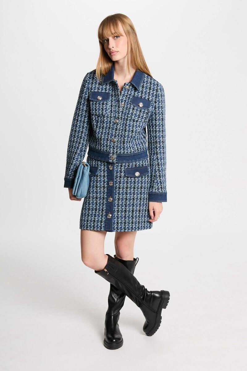 Cortefiel Falda corta de tweed