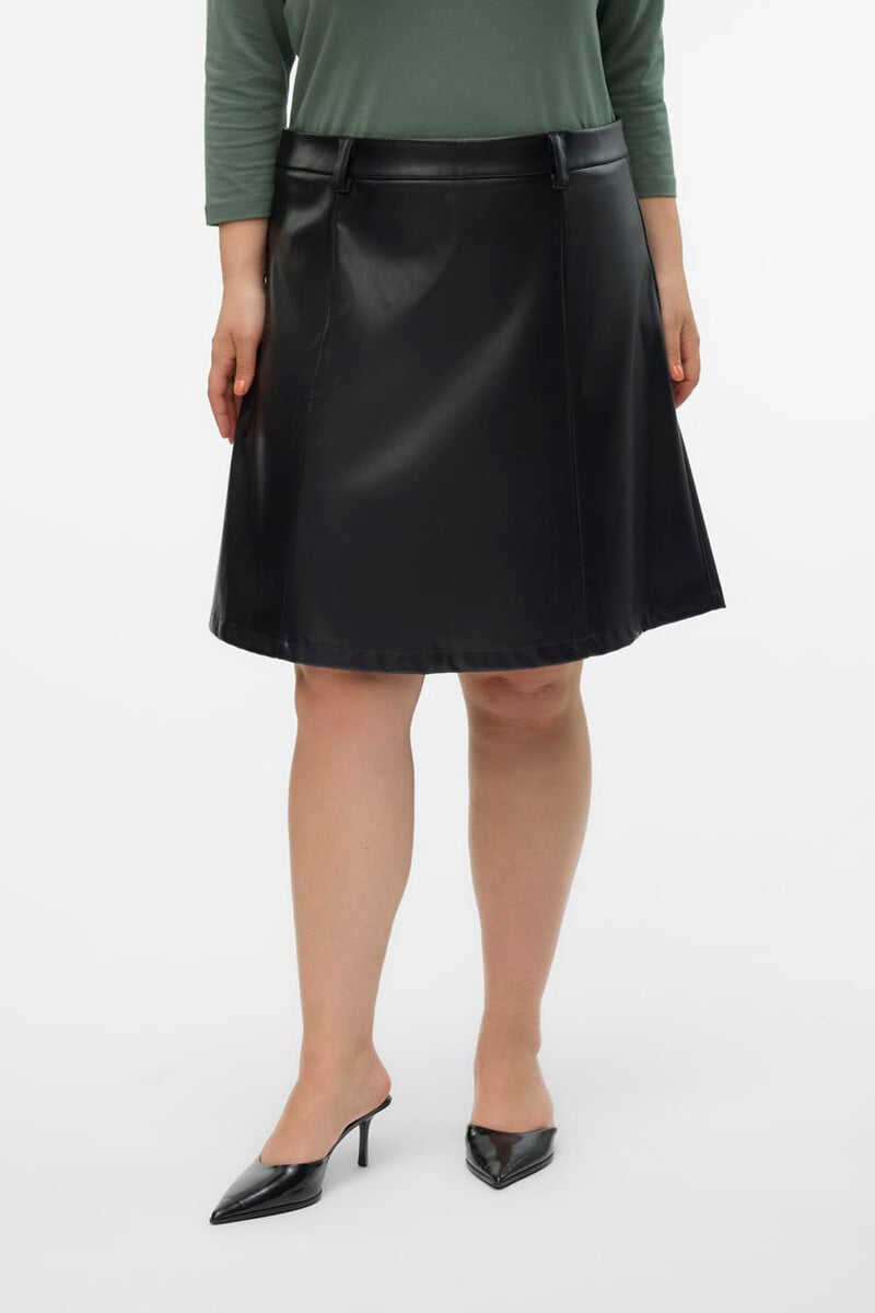 Cortefiel Falda Corta Efecto Piel Talla Grande