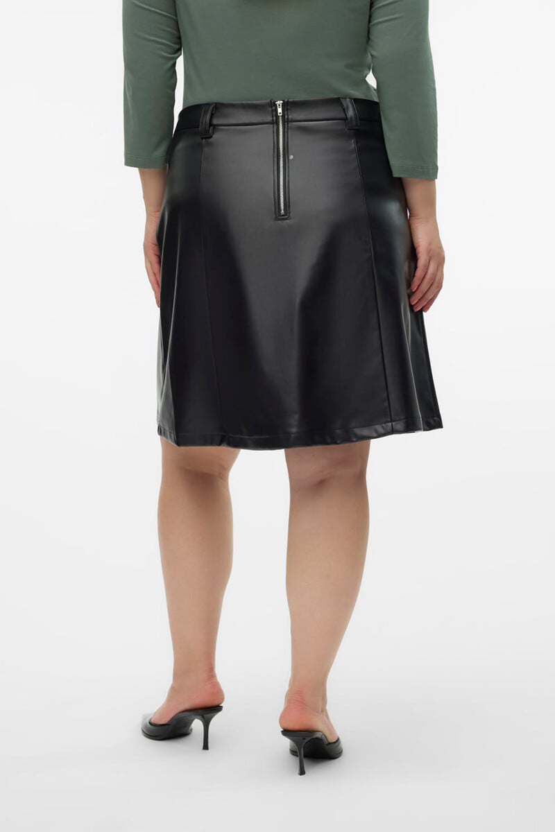 Cortefiel Falda Corta Efecto Piel Talla Grande