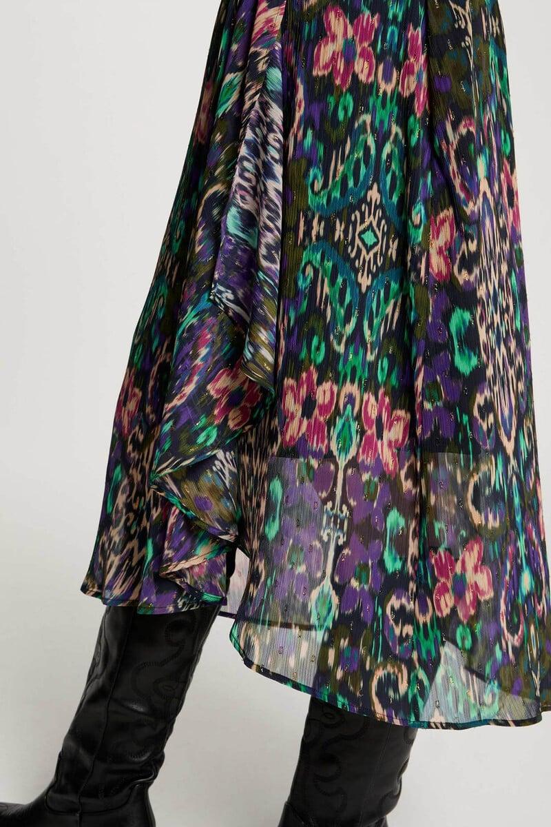 Cortefiel Falda Cruzada Estampada