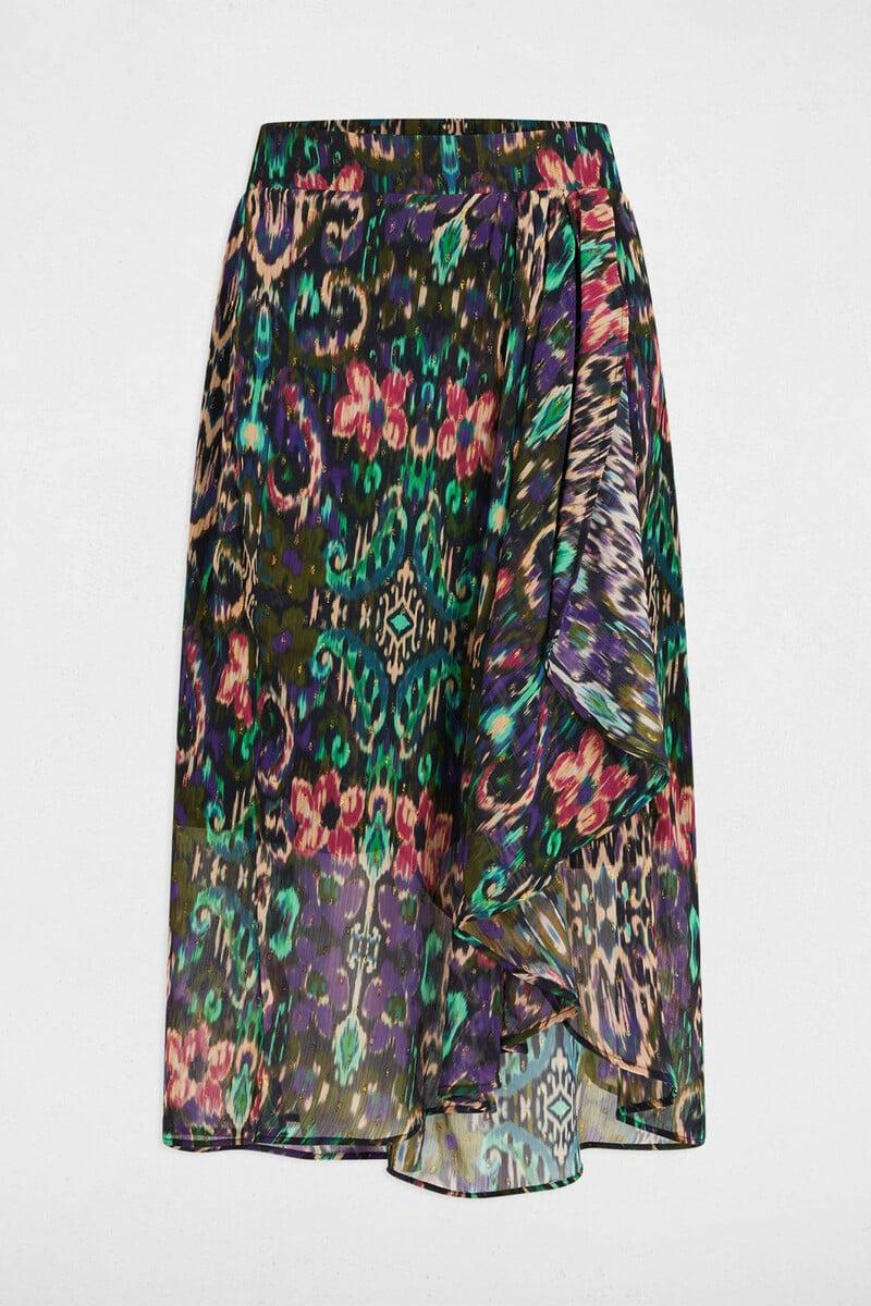 Cortefiel Falda Cruzada Estampada