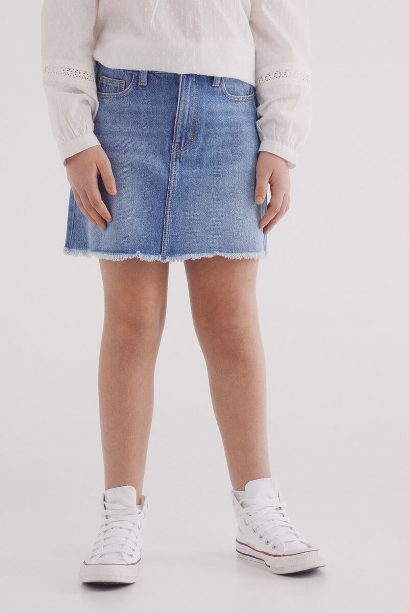 Cortefiel Falda Denim Niña