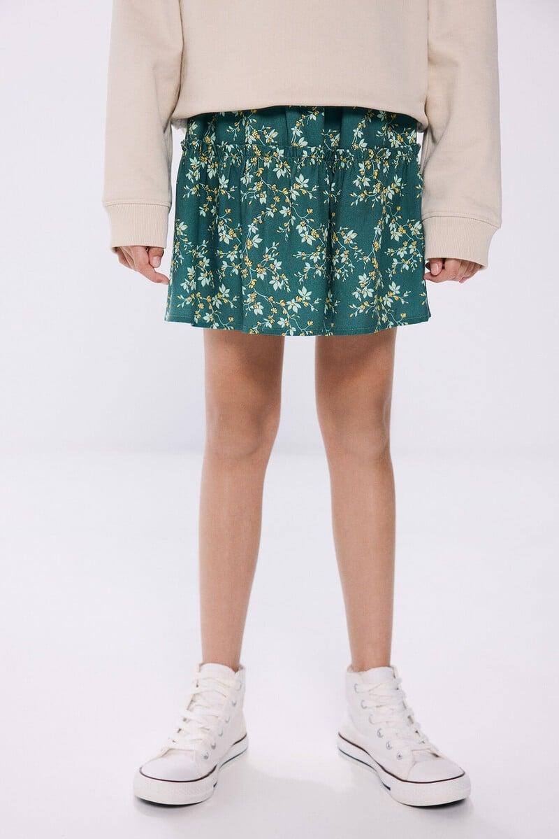 Cortefiel Falda Flores Niña