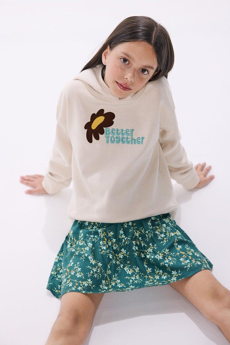 Cortefiel Falda flores niña