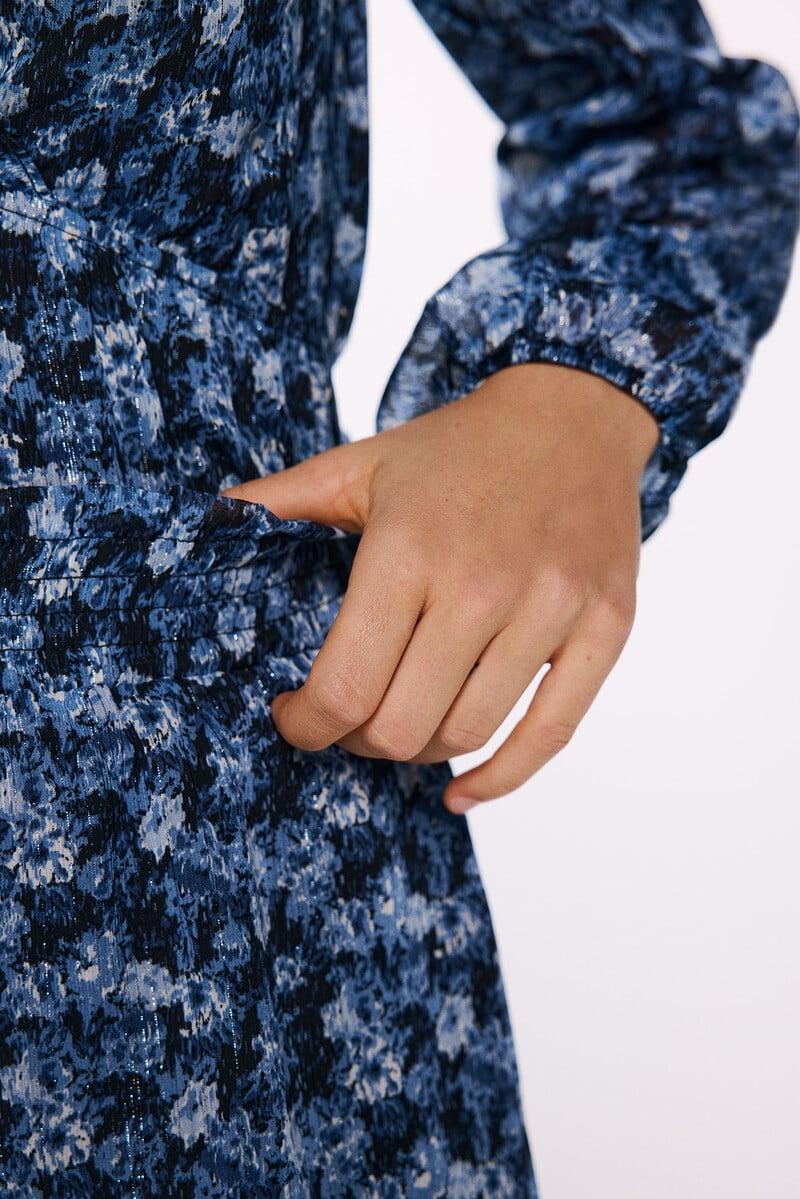 Cortefiel Falda Gasa Lurex Estampada