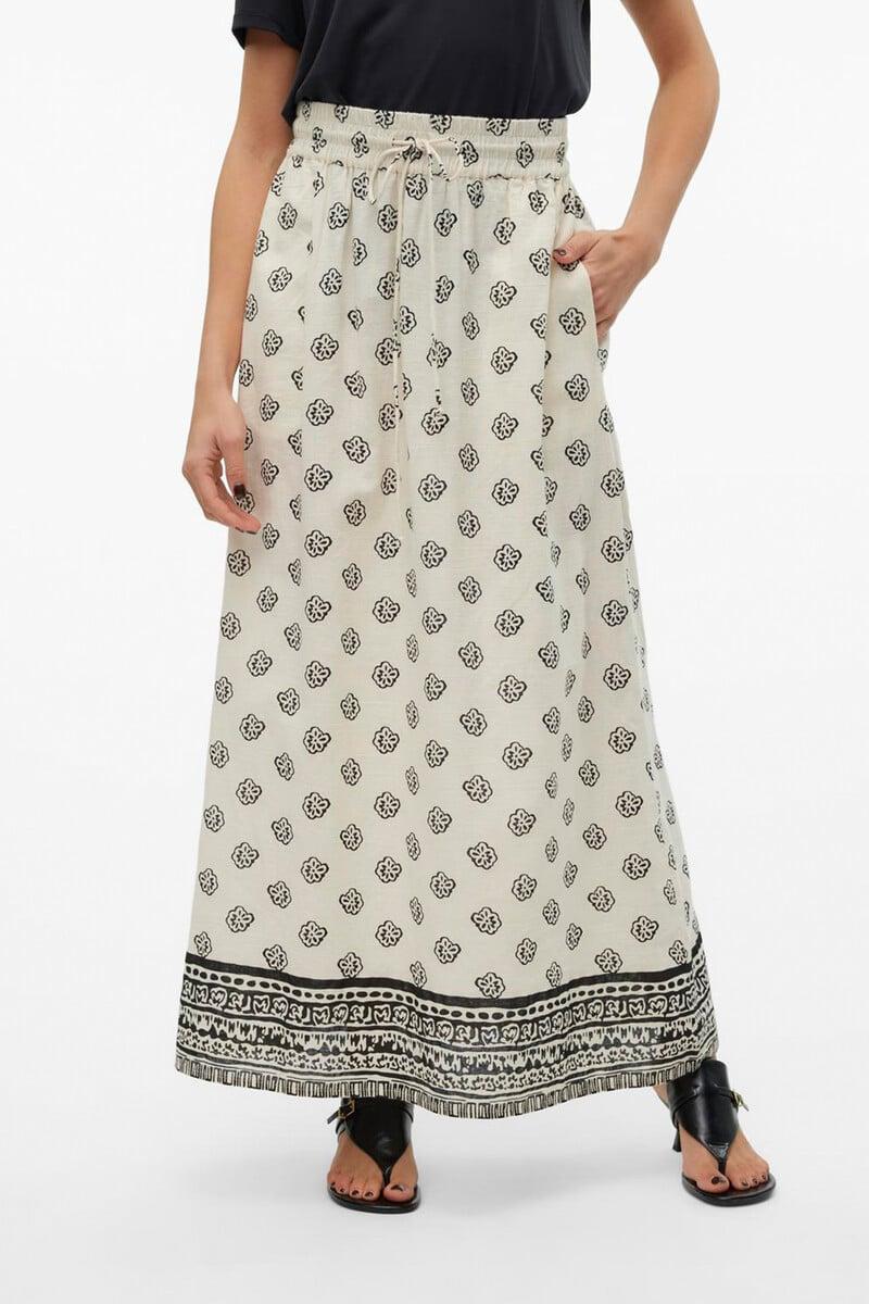 Cortefiel Falda Larga Estampada