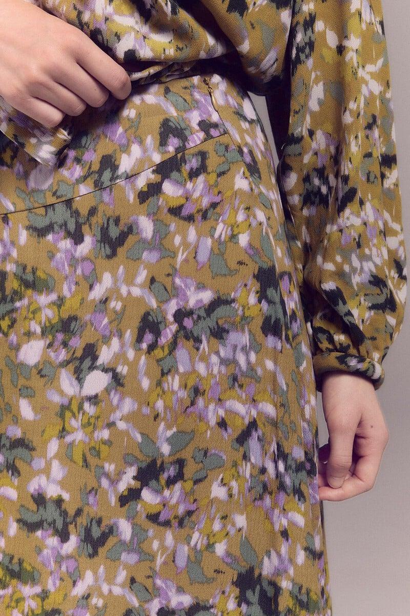 Cortefiel Falda Larga Estampada