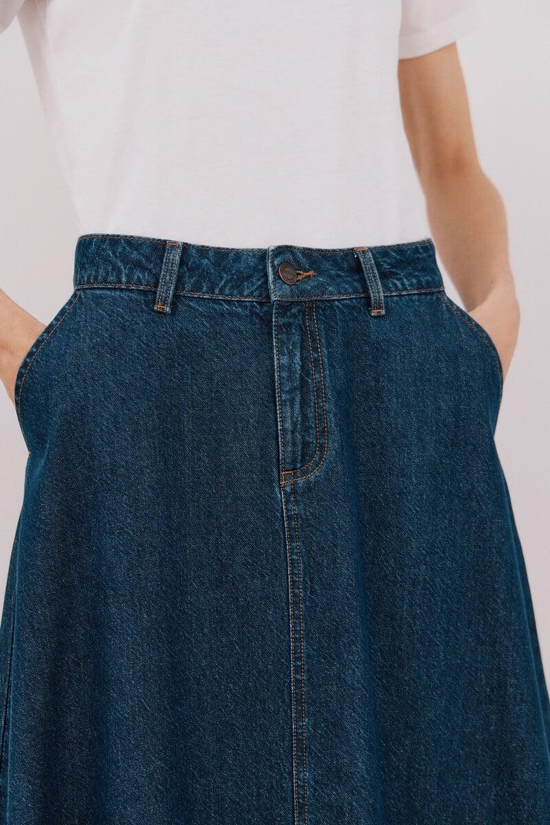Cortefiel Falda Larga Vaquera