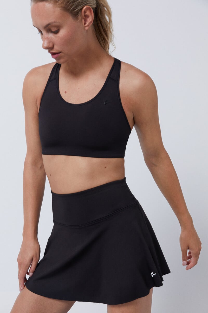 Cortefiel Falda malla interior negra 4D Stretch