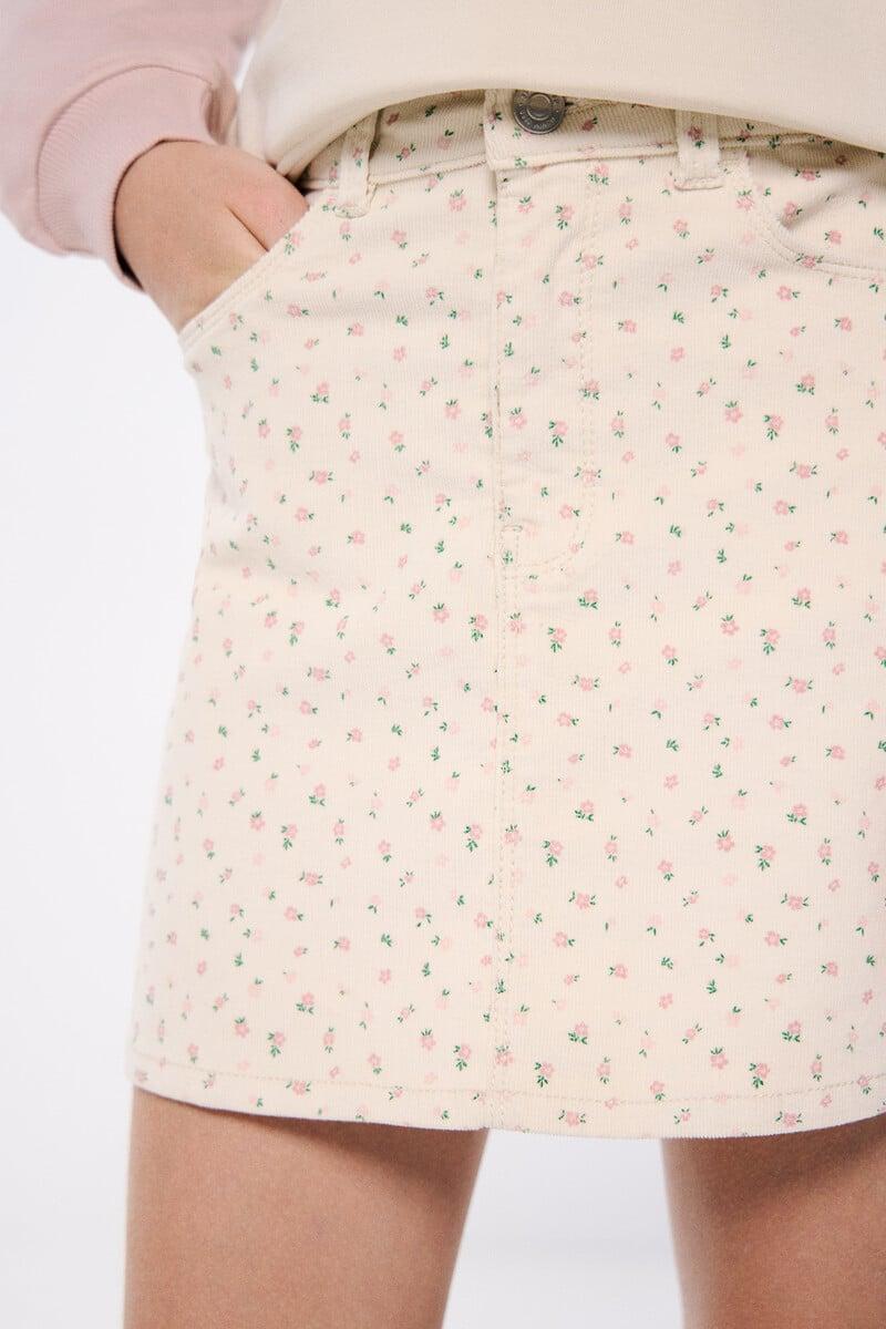 Cortefiel Falda Micropana Estampada Niña