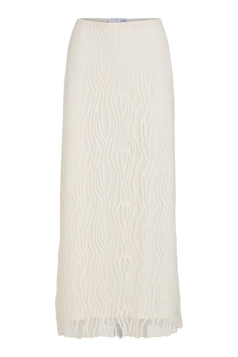 Cortefiel Falda Midi Encaje