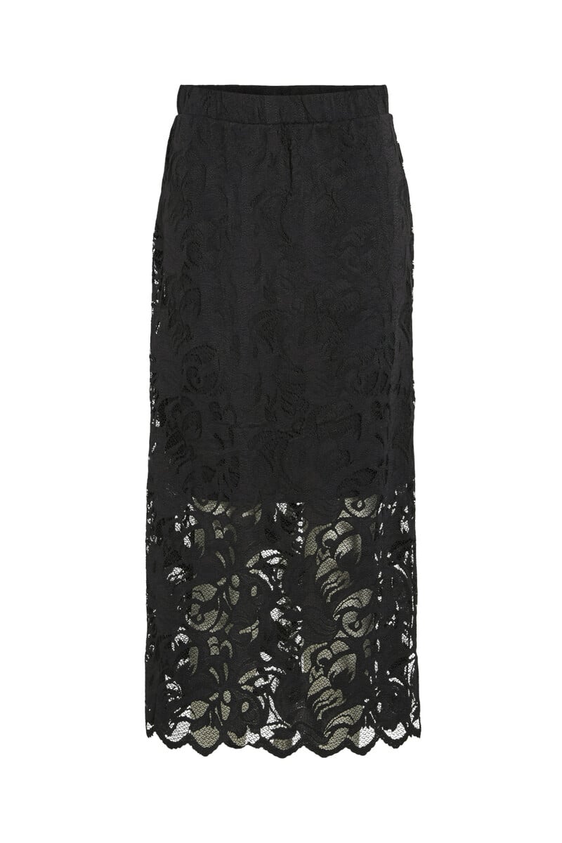 Cortefiel Falda Midi Encaje