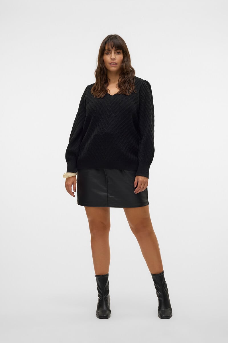 Cortefiel Falda midi encerada talla grande