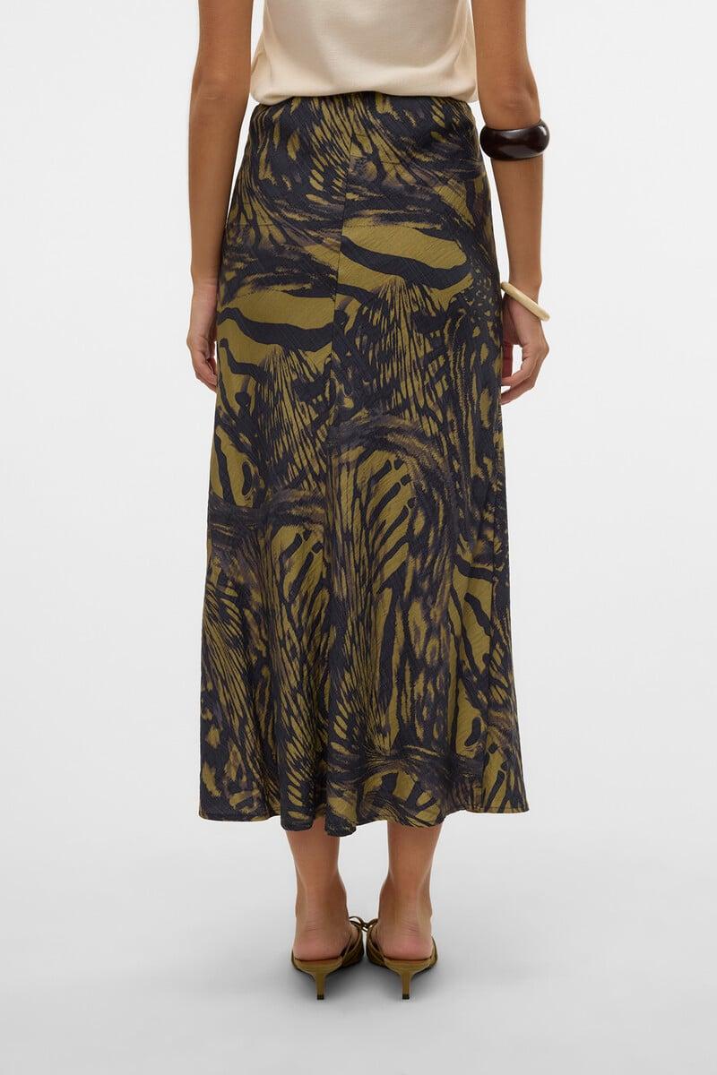 Cortefiel Falda Midi Estampada