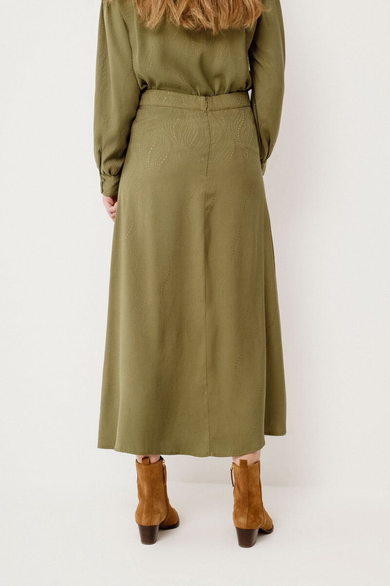 Cortefiel Falda Midi Estampada