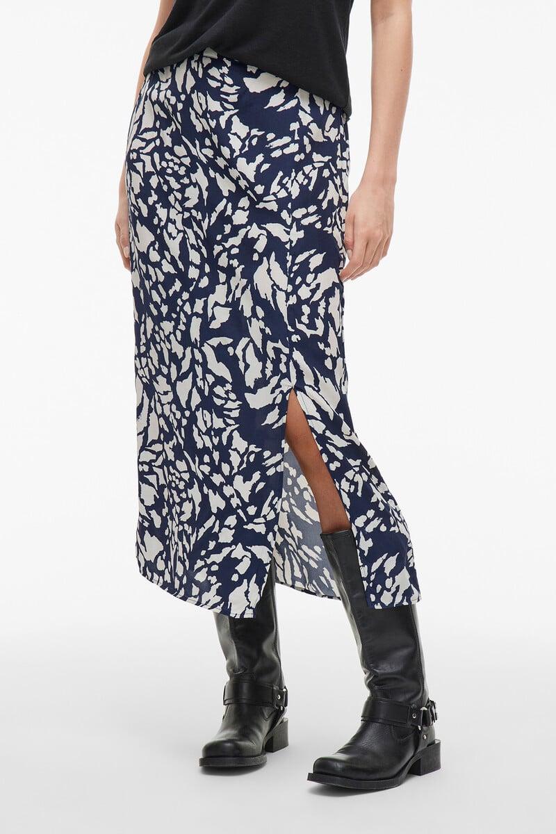 Cortefiel Falda Midi Estampada