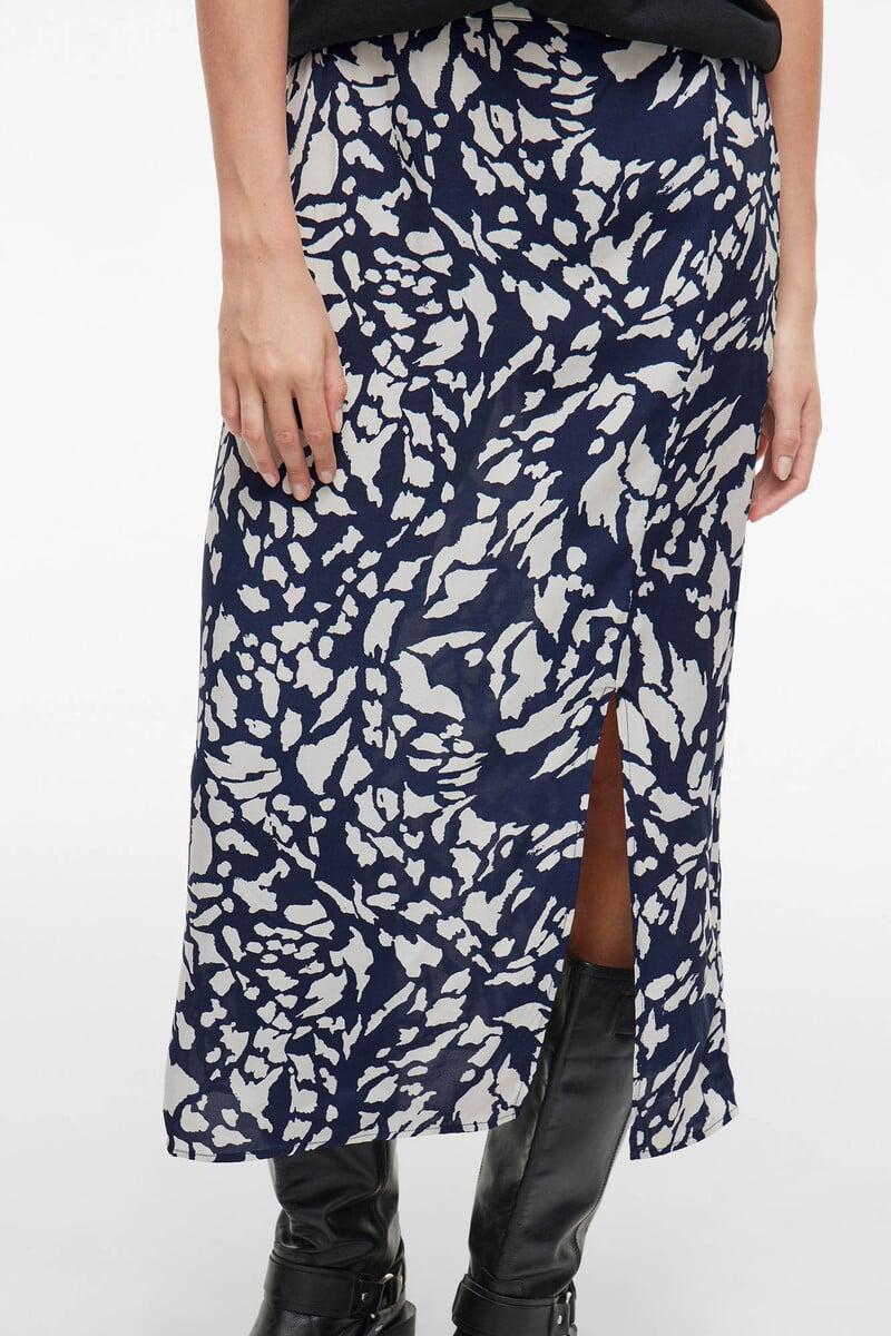 Cortefiel Falda Midi Estampada