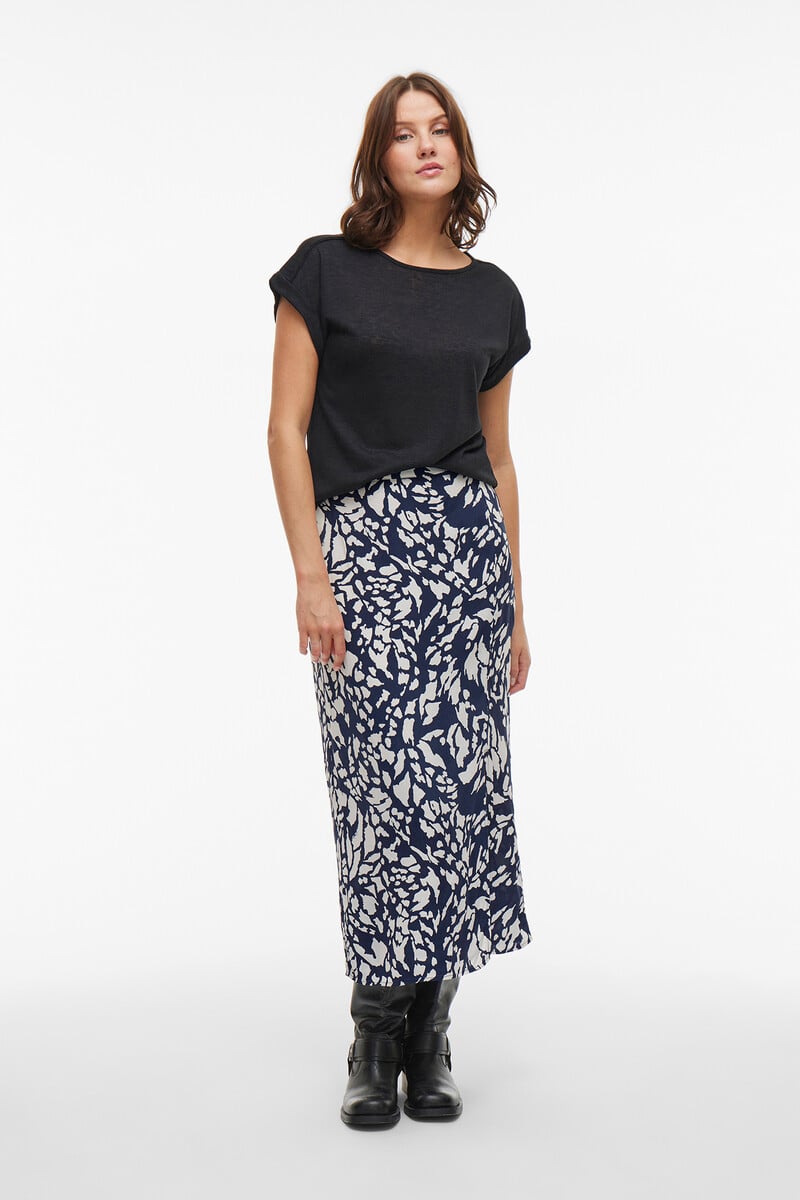 Cortefiel Falda midi estampada