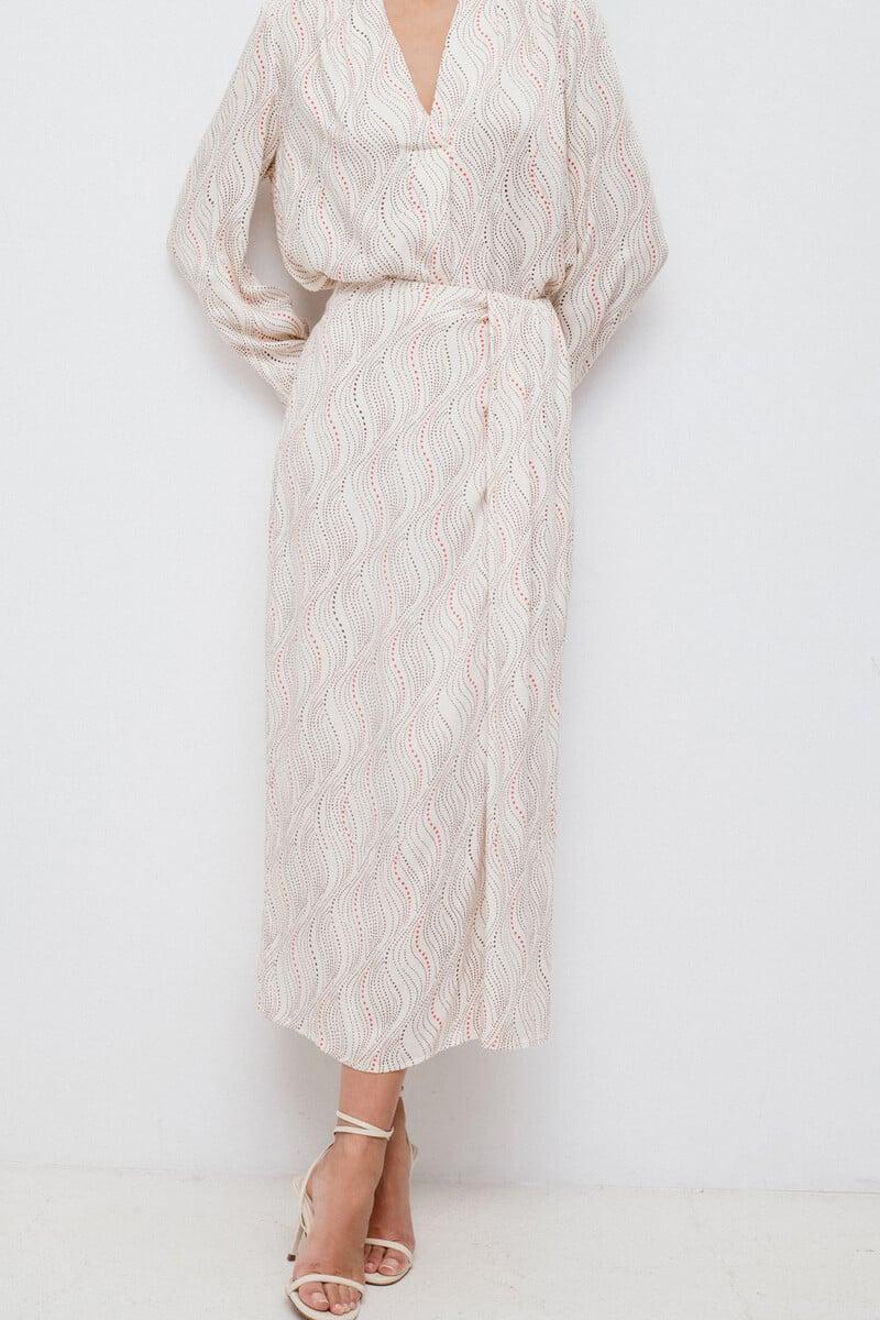 Cortefiel Falda Midi Estampada