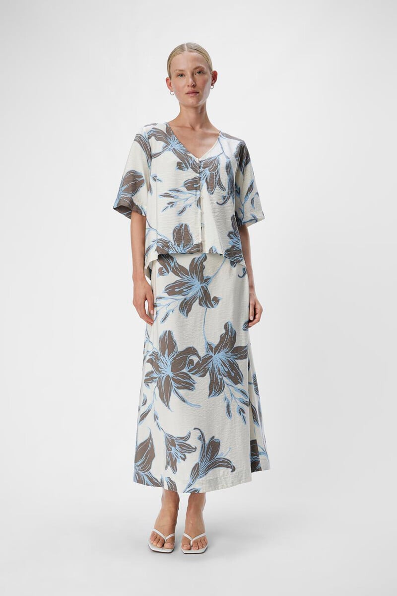 Cortefiel Falda midi estampada