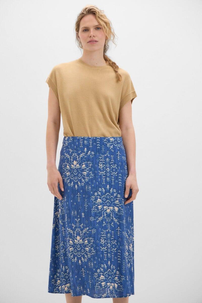 Cortefiel Falda midi estampada