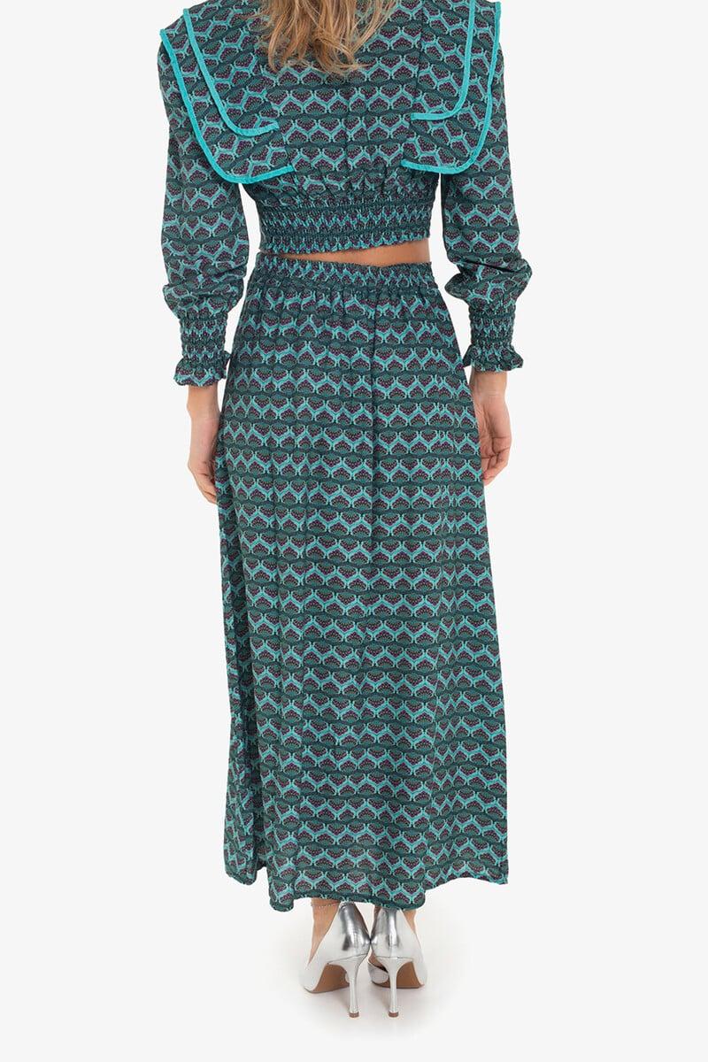 Cortefiel Falda Midi Estampado Geométrico