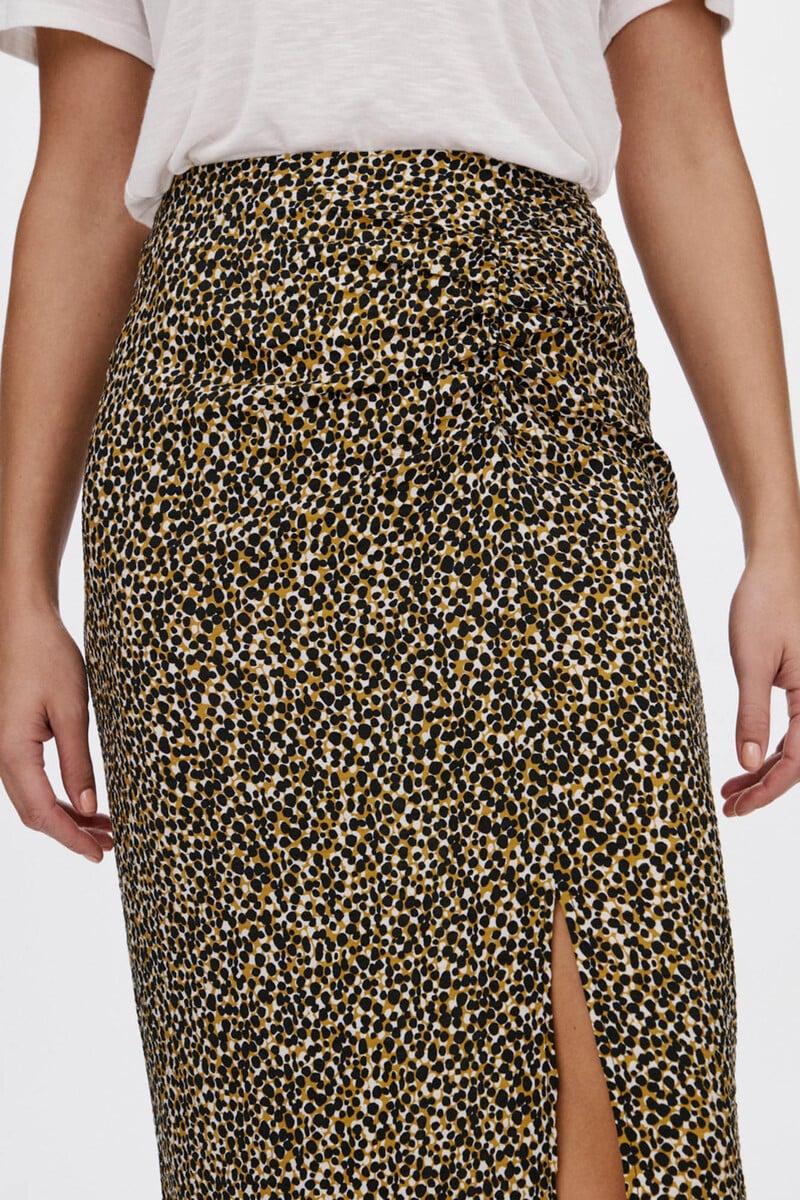 Cortefiel Falda Midi Estampado Leopardo