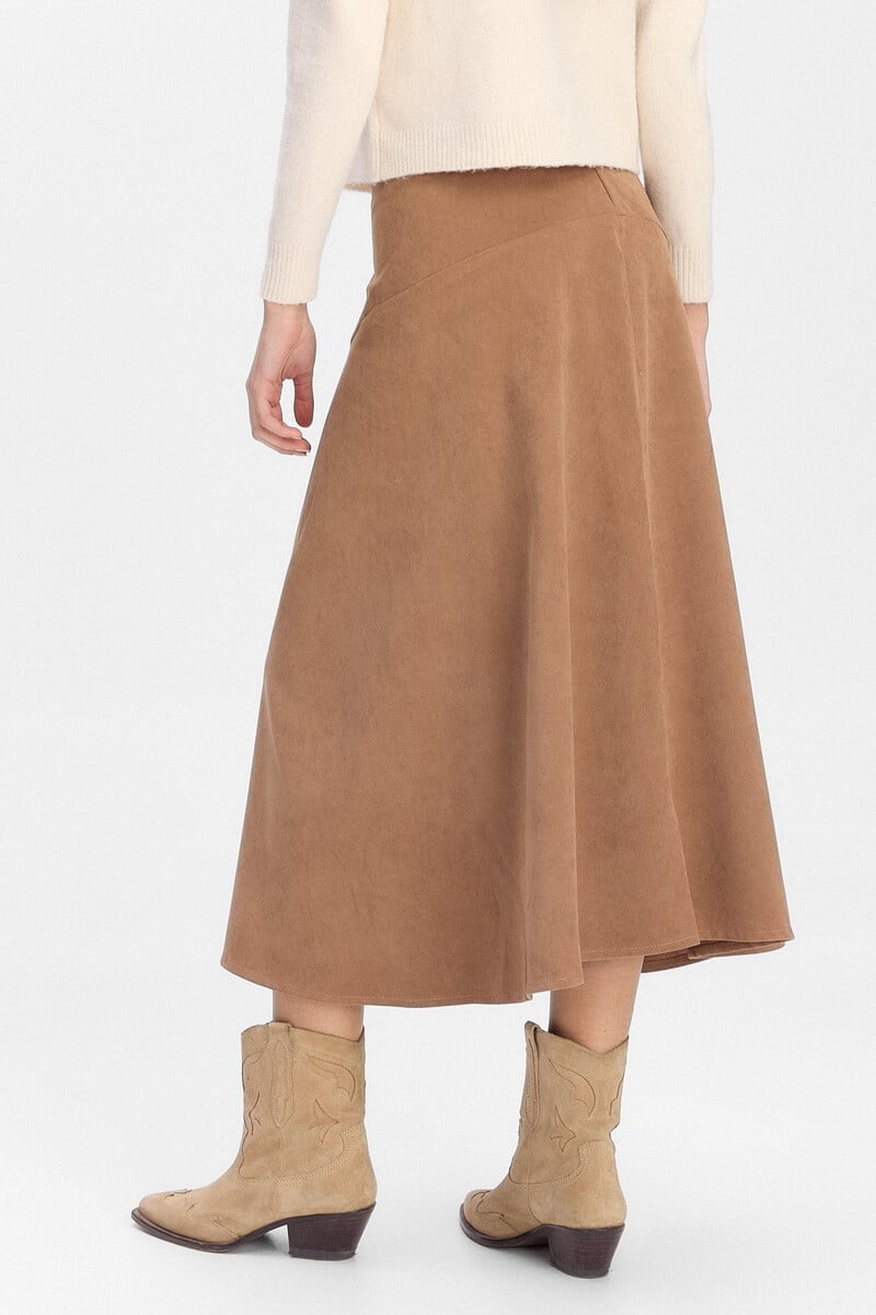 Cortefiel Falda Midi Evaséefecto Antelina