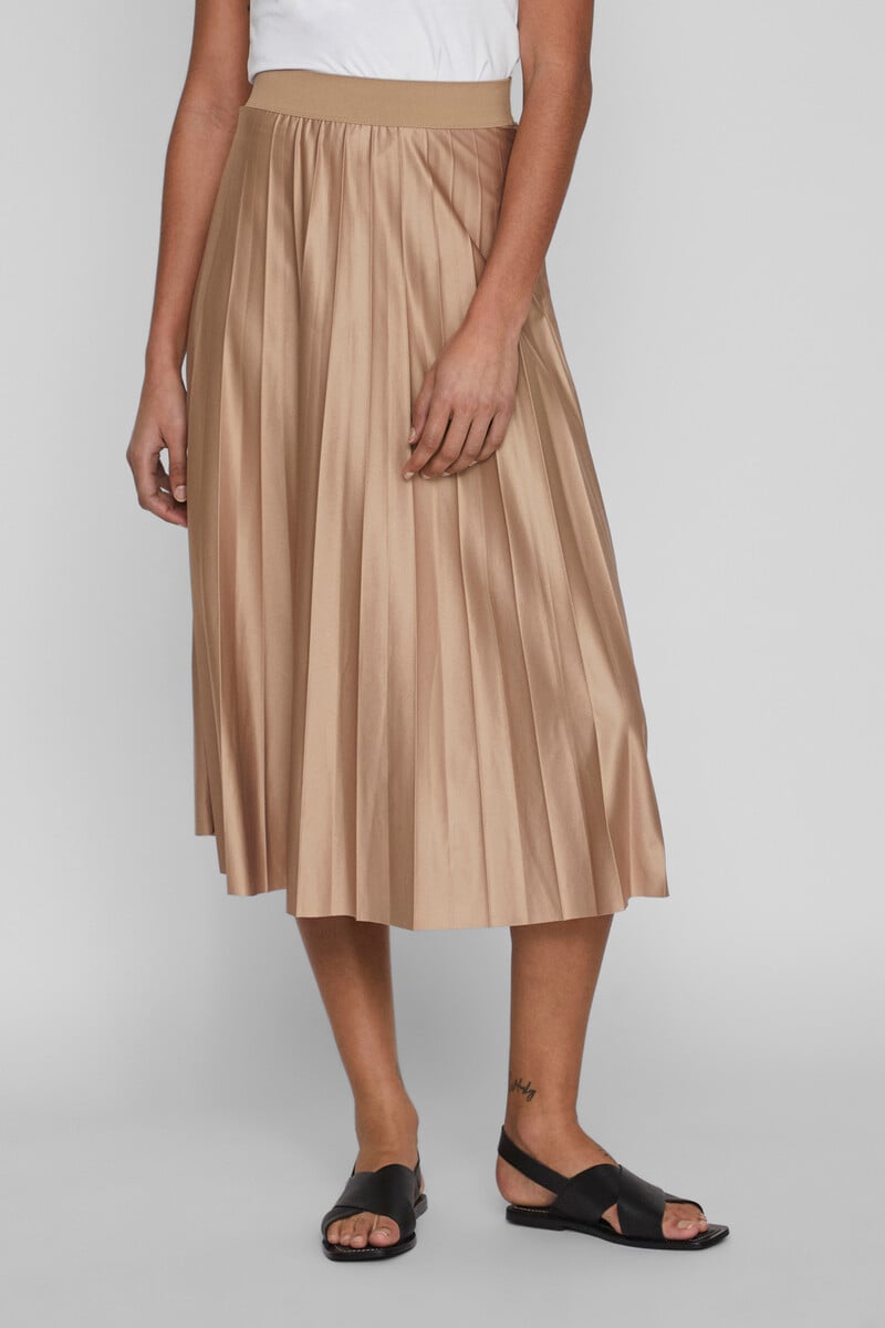 Cortefiel Falda Midi Plisada