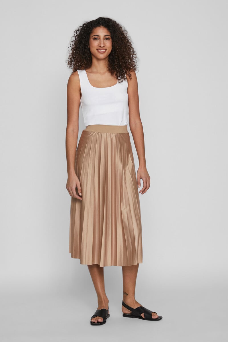 Cortefiel Falda Midi Plisada