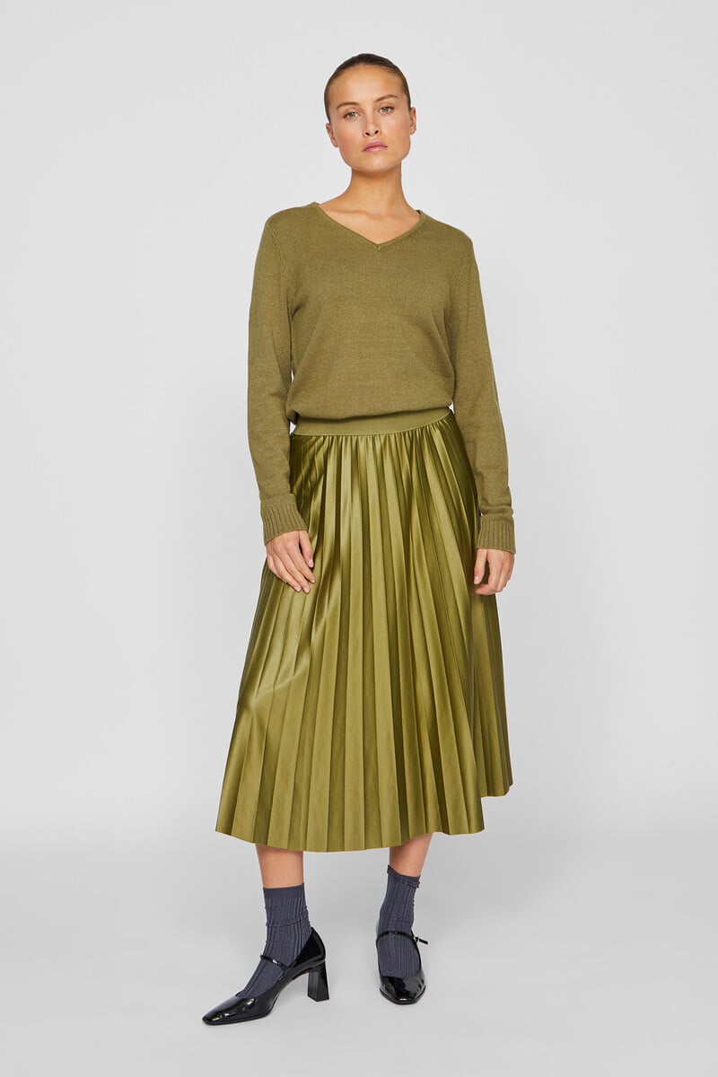 Cortefiel Falda Midi Plisada