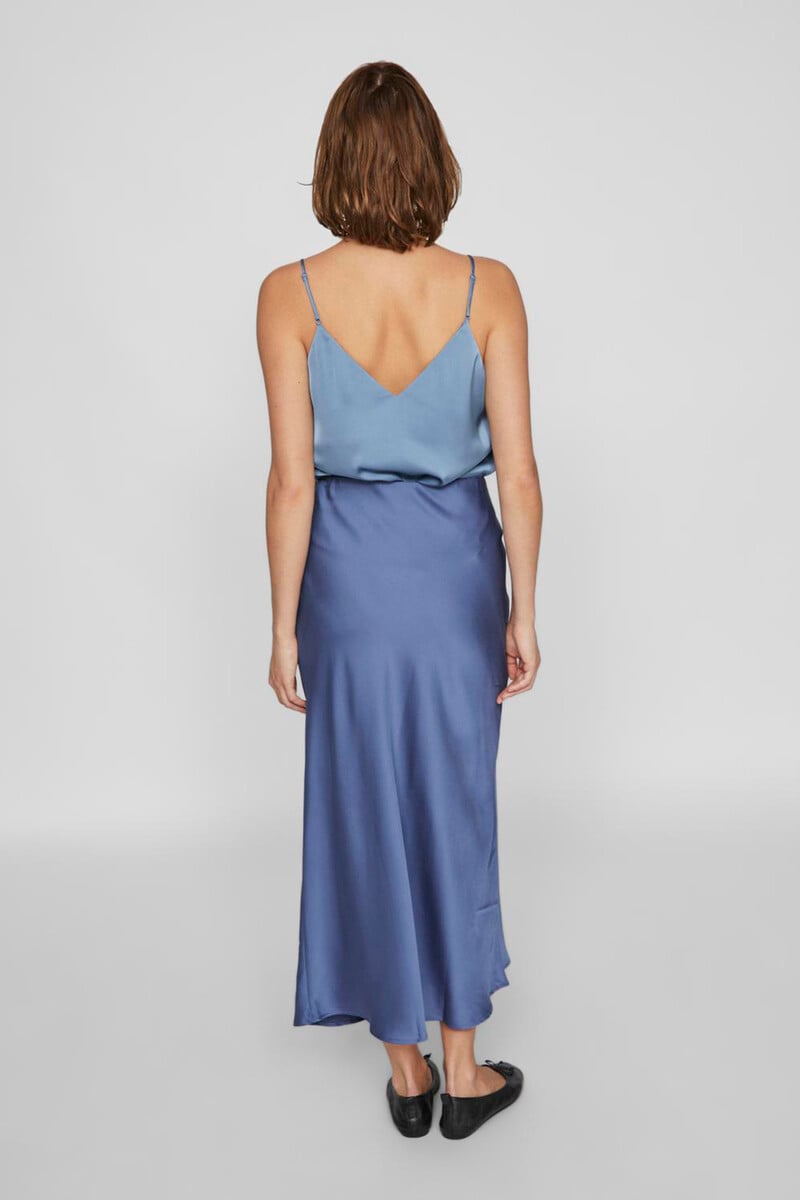 Cortefiel Falda Midi Satinada